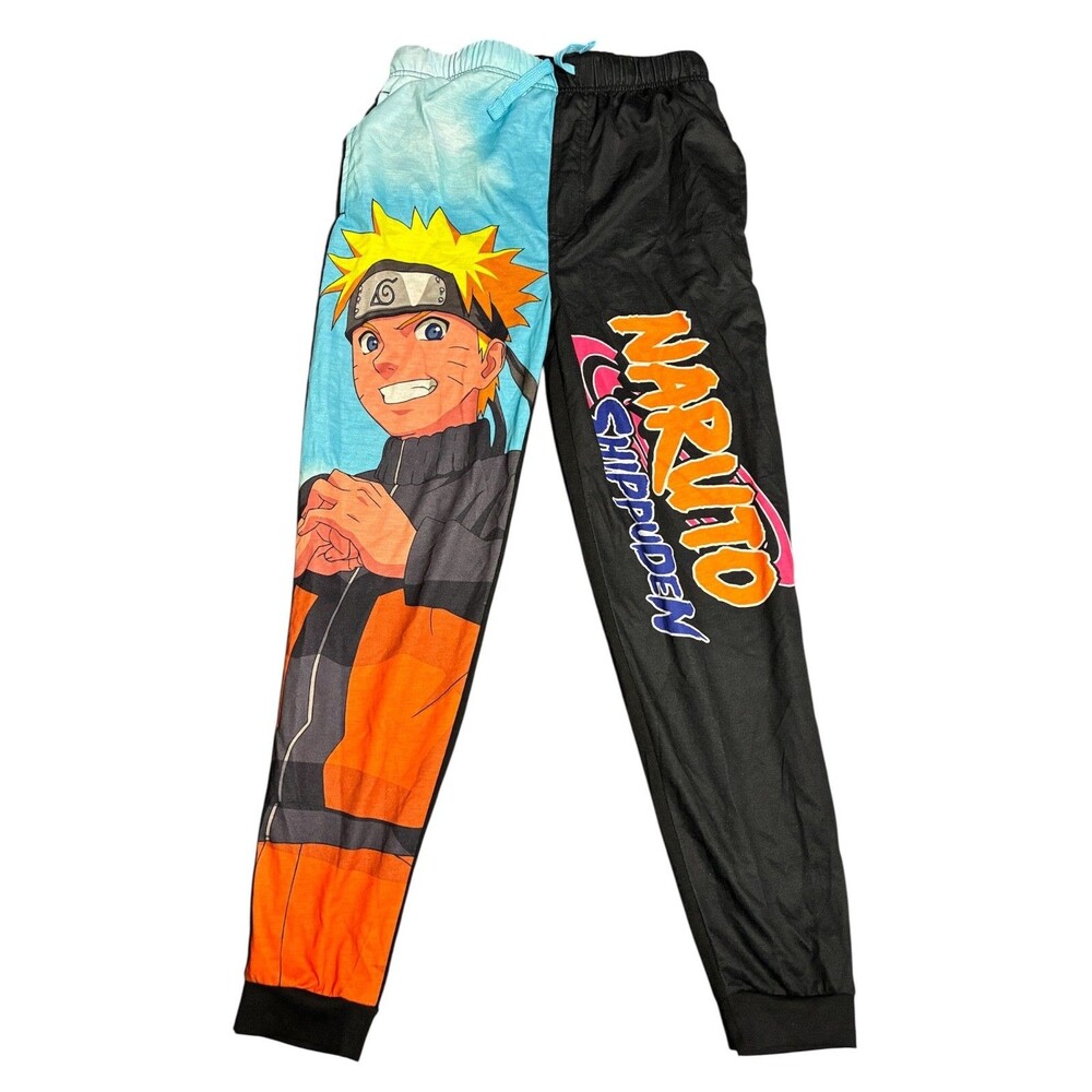 Naruto Character Shippuden Series Logo Boys Pajama Size Small Pre Owned